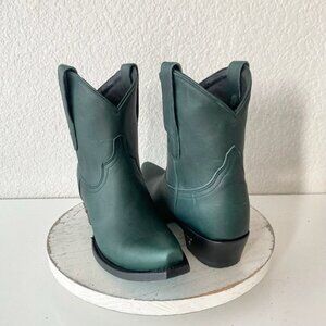 Lane EMMA JANE Womens Cowboy Bootie 7.5 Green Western Cowgirl Short Ankle Boots